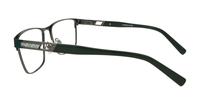 Matte Green / Shiny Silver London Retro Ken Rectangle Glasses - Side