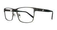 Matte Grey London Retro Ken Rectangle Glasses - Angle