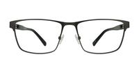 Matte Grey London Retro Ken Rectangle Glasses - Front