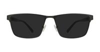 Matte Grey London Retro Ken Rectangle Glasses - Sun