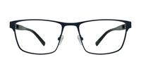 Matte Navy London Retro Ken Rectangle Glasses - Front