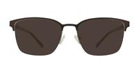 Matte Brown / Gunmetal London Retro Kevin Rectangle Glasses - Sun