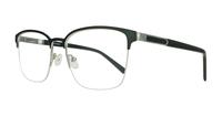 Matte Green / Shiny Silver London Retro Kevin Rectangle Glasses - Angle