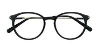 Black London Retro Kitty Round Glasses - Flat-lay