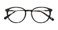 Havana Blue London Retro Kitty Round Glasses - Flat-lay