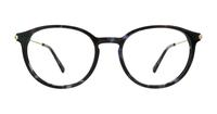 Havana Blue London Retro Kitty Round Glasses - Front