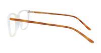 Clear/Brown London Retro Lucas Oval Glasses - Side