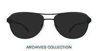 Satin Black / Havana London Retro Redford Aviator Glasses - Sun