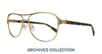 Satin Gold / Havana London Retro Redford Aviator Glasses - Angle