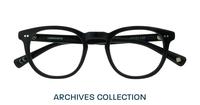 Black London Retro Reggie Round Glasses - Flat-lay