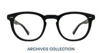 Black London Retro Reggie Round Glasses - Front