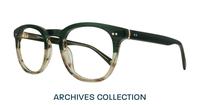 Green / Crystal London Retro Reggie Round Glasses - Angle