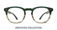 Green / Crystal London Retro Reggie Round Glasses - Front