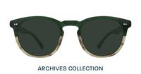 Green / Crystal London Retro Reggie Round Glasses - Sun