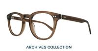 Translucent Brown London Retro Reggie Round Glasses - Angle