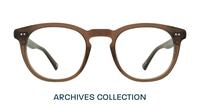 Translucent Brown London Retro Reggie Round Glasses - Front