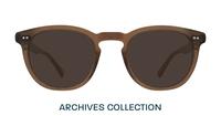 Translucent Brown London Retro Reggie Round Glasses - Sun