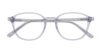 Grey Crystal London Retro River Round Glasses - Flat-lay