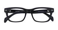 Black London Retro Sage Wayfarer Glasses - Flat-lay