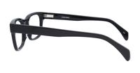 Black London Retro Sage Wayfarer Glasses - Side