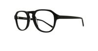 Black London Retro Stafford Square Glasses - Angle