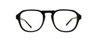 Black London Retro Stafford Square Glasses - Front