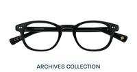 Black London Retro Walt Oval Glasses - Flat-lay