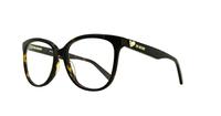 Dark Havana Love Moschino MOL509 Round Glasses - Angle