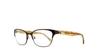 Brown Lucky Brand D100 Oval Glasses - Angle