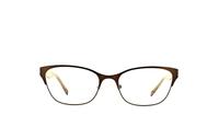 Brown Lucky Brand D100 Oval Glasses - Front
