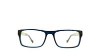 Navy Lucky Brand Dive Rectangle Glasses - Front