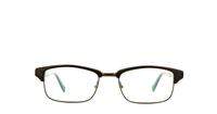 Brown Lucky Brand Emery Rectangle Glasses - Front