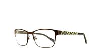 Brown Lucky Brand Tides Oval Glasses - Angle