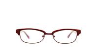 Red Lucky Brand Zuma Oval Glasses - Front