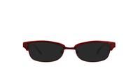 Red Lucky Brand Zuma Oval Glasses - Sun