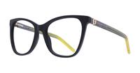 Black / Yellow Marc Jacobs MARC 600 Cat-eye Glasses - Angle
