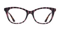 Shiny Striped Black /Burgundy McQ MQ0169O Square Glasses - Front