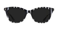 Shiny Striped Black/Crystal McQ MQ0169O Square Glasses - Sun