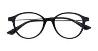 Black Ruthenium McQ MQ0219O Round Glasses - Flat-lay