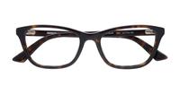 Shiny Dark Havana McQ MQ0239OP Rectangle Glasses - Flat-lay