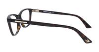 Shiny Dark Havana McQ MQ0239OP Rectangle Glasses - Side
