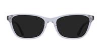 Shiny Transparent Light Grey McQ MQ0239OP Rectangle Glasses - Sun