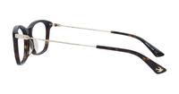 Havana/Gold McQ MQ0254OA Rectangle Glasses - Side