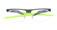 Polished Grey Smoke Oakley Coupler OO8053 Rectangle Glasses - Flat-lay