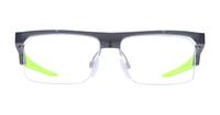 Polished Grey Smoke Oakley Coupler OO8053 Rectangle Glasses - Front