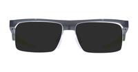 Polished Grey Smoke Oakley Coupler OO8053 Rectangle Glasses - Sun
