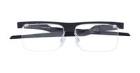 Satin Black Oakley Coupler OO8053 Rectangle Glasses - Flat-lay