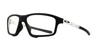 Matte Black Oakley Crosslink Zero Rectangle Glasses - Angle