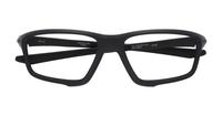 Satin Black Oakley Crosslink Zero Rectangle Glasses - Flat-lay