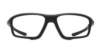 Satin Black Oakley Crosslink Zero Rectangle Glasses - Front